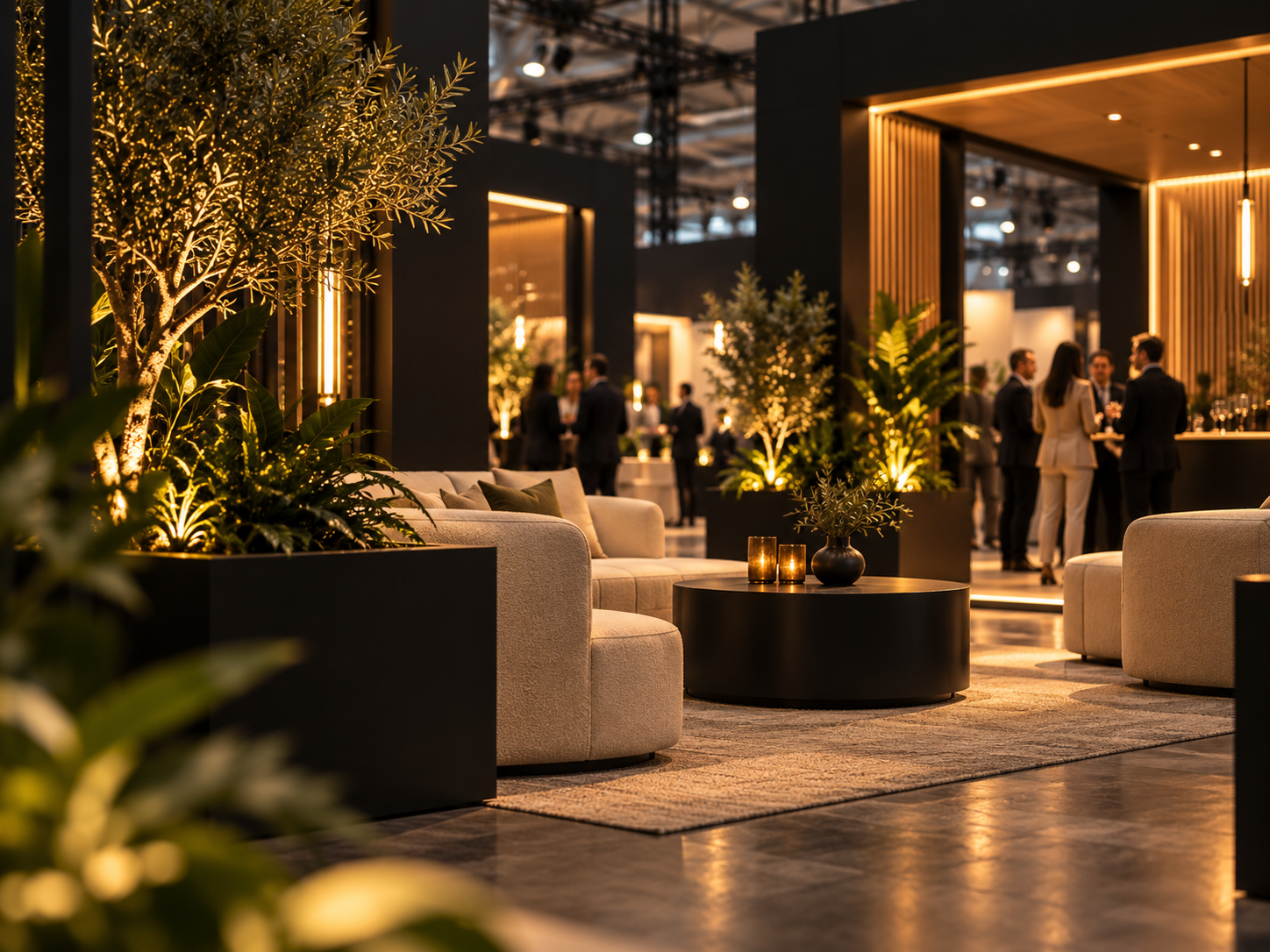 Concept visualization of an exhibition lounge